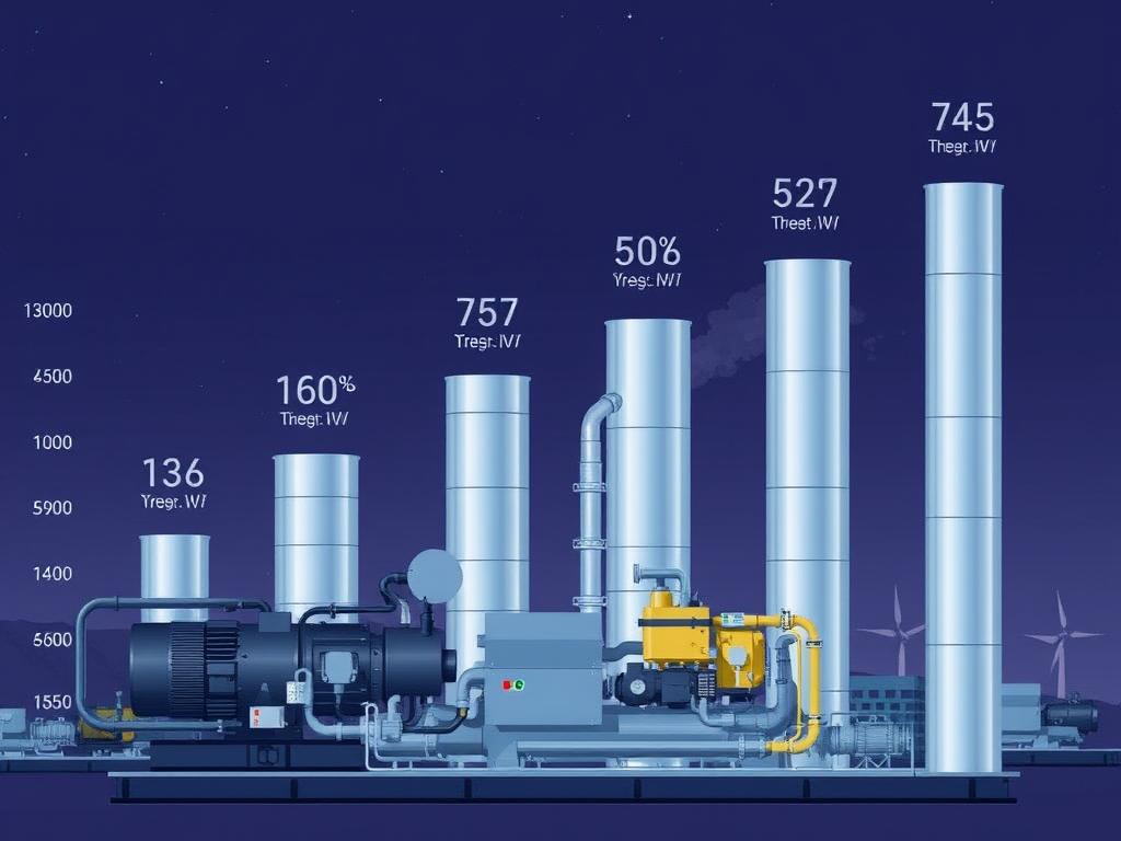 Fuel consumption of diesel power plants of different capacitiesфото