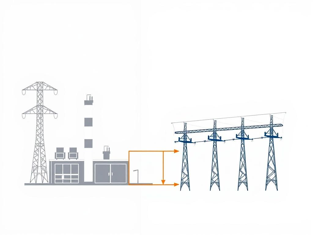 Step-by-step connection of the power plant to the substation.фото